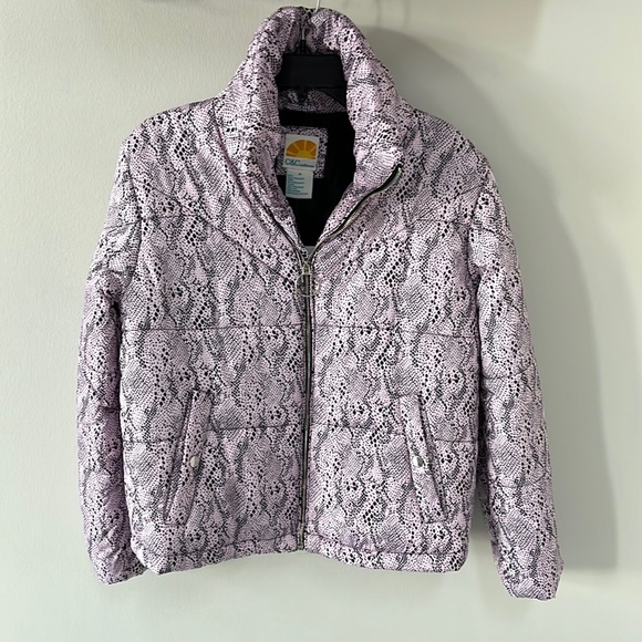 C&C California Snakeskin Puffy Coat - Picture 1 of 4